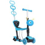 5-in-1 Kinderroller Scooter Tretroller Cityroller Kinder Roller Kickboard Lenker Teleskoprohr höhenverstellbar Blau 62 x 25 x 72