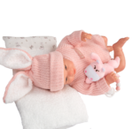 Arias Reborn lėlė kūdikėlis rožiniais rūbeliais, Lucia, 45 cm – Paveikslėlis 4