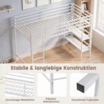 Aukšta lova su integruotomis lentynomis ir apsauga nuo nukritimo (Balta) – Paveikslėlis 4
