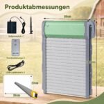 Automatinės vištidės durelės su saulės baterija ir laikmačiu (Sidabrinė) – Paveikslėlis 2