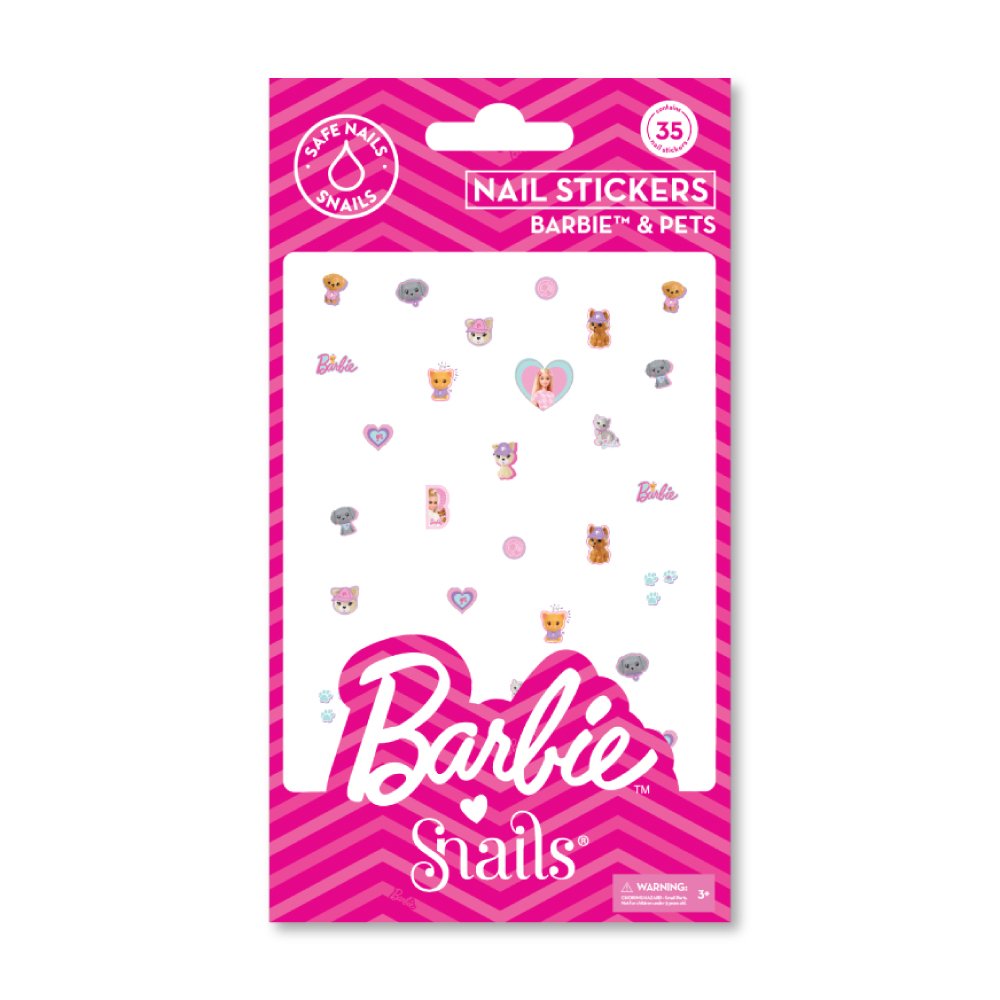 Barbie Snails nagų lipdukai
