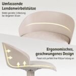 Baro kėdės su aukščio reguliavimu ir 360° pasukami (2 vnt.) (Smėlio) – Paveikslėlis 3