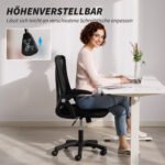 Biuro kėdė ergonominė, reguliuojamo aukščio, su atlenkiamais porankiais ir juosmens atrama – Paveikslėlis 6