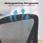 Biuro kėdė ergonominė, reguliuojamo aukščio, su atlenkiamais porankiais ir juosmens atrama – Paveikslėlis 7
