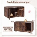 Daugiafunkcė spintelė katės tualetui su šoniniu staliuku (Kaimiška ruda) – Paveikslėlis 2