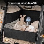 Daugiafunkcis sulankstomas vežimėlis su apverčiama sėdyne (Pilka) – Paveikslėlis 4