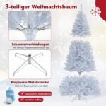Dirbtinė Kalėdų eglutė 225 cm su integruotu LED apšvietimu (Balta) – Paveikslėlis 5