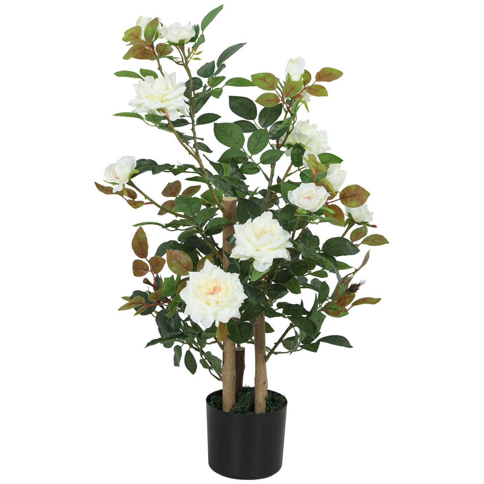 Dirbtinė rožė vazone 90 cm Dirbtinė rožė vazone 90 cm
