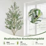Dirbtinis alyvmedis su vaisiais 190 cm (Žalia) – Paveikslėlis 4