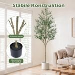 Dirbtinis alyvmedis su vaisiais 190 cm (Žalia) – Paveikslėlis 5