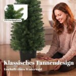 Dirbtinių Kalėdų eglučių komplektas, 2 vnt., 120 cm, tankios, su vazono pagrindu – Paveikslėlis 5
