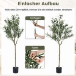 Dirbtinių alyvmedžių komplektas 150 cm (Žalia) – Paveikslėlis 2