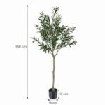 Dirbtinių alyvmedžių komplektas 150 cm (Žalia)