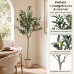 Dirbtinių alyvmedžių komplektas 150 cm (Žalia) – Paveikslėlis 4