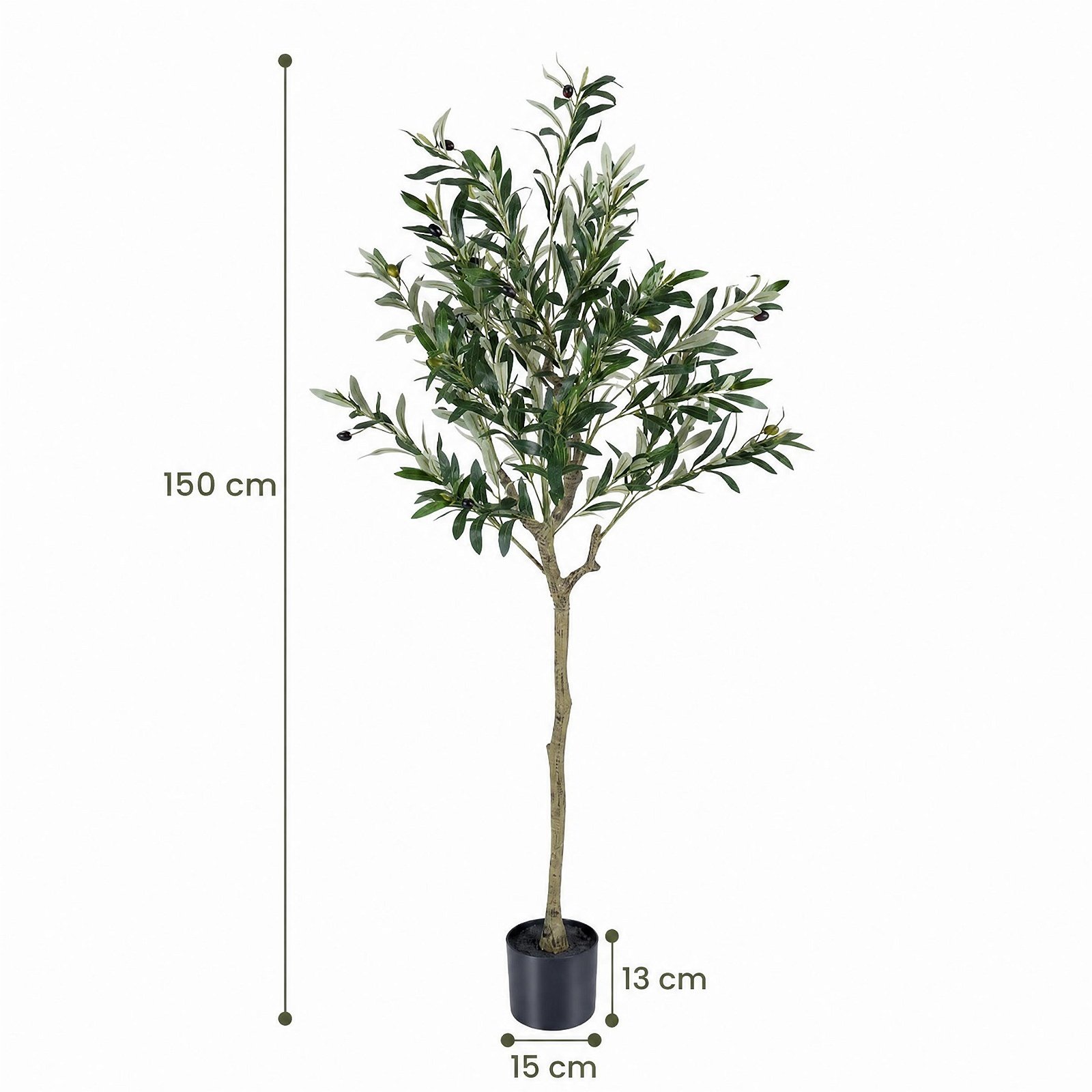 Dirbtinių alyvmedžių komplektas 150 cm (Žalia) Dirbtinių alyvmedžių komplektas 150 cm (Žalia)