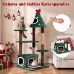 Draskyklė katėms daugiaaukštė su nameliais ir žaislais (Žalia) – Paveikslėlis 5