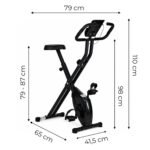 Dviračių treniruoklis sulankstomas, magnetinis, 8 lygių, iki 120 kg – Paveikslėlis 10