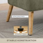 Dvivietė sofa su šenilio audiniu ir kaučiukmedžio kojelėmis – Paveikslėlis 6