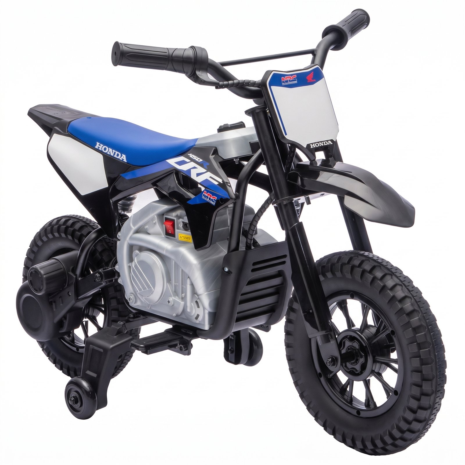 Elektrinis motociklas vaikams HONDA CRF 450R su nuimamais ratukais ir pakaba