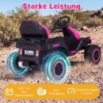 Elektrinis traktorius vaikams 24V su nuotolinio valdymo pultu (Rožinė) – Paveikslėlis 5