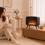 Elektrinis židinys su 3D liepsnos efektu ir 800/1600 W šildytuvu – Paveikslėlis 10