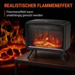 Elektrinis židinys su 3D liepsnos efektu ir 800/1600 W šildytuvu – Paveikslėlis 5