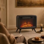 Elektrinis židinys su 3D liepsnos efektu ir 800/1600 W šildytuvu – Paveikslėlis 9