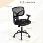 Ergonominė vaikiška rašomojo stalo kėdė su reguliuojamu aukščiu (Juoda) – Paveikslėlis 2