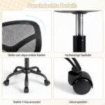 Ergonominė vaikiška rašomojo stalo kėdė su reguliuojamu aukščiu (Juoda) – Paveikslėlis 4