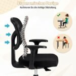 Ergonominė vaikiška rašomojo stalo kėdė su reguliuojamu aukščiu (Juoda) – Paveikslėlis 5