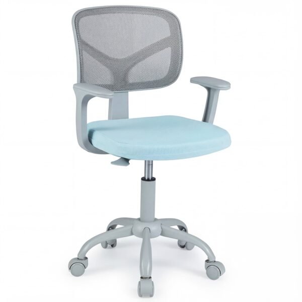 Ergonominė vaiko kėdė su reguliuojamu aukščiu ir savaime blokuojančiais ratukais (Mėlyna)