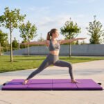 Gimnastikos kilimėlis daugiafunkcinis sulankstomas su rankenomis (Violetinė) – Paveikslėlis 2