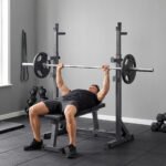 Hantelių stovas, reguliuojamo aukščio ir pločio, iki 150 kg apkrovai – Paveikslėlis 8