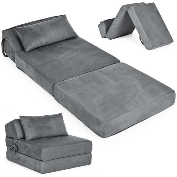 Išlankstoma vienvietė sofa-lova su putplasčio užpildu 190x70 cm