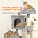 Kačių draskyklė 192 cm su gulėjimo vietomis, sisalo stulpeliais kelioms katėms – Paveikslėlis 7