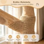 Kačių draskyklė aukšta medinė su jaukiu urvu (Pilka) – Paveikslėlis 5