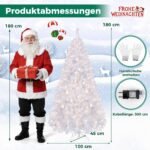 Kalėdų eglutė dirbtinė snieguota su integruotu LED apšvietimu (Balta) – Paveikslėlis 2