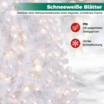 Kalėdų eglutė dirbtinė snieguota su integruotu LED apšvietimu (Balta) – Paveikslėlis 3