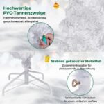 Kalėdų eglutė dirbtinė snieguota su integruotu LED apšvietimu (Balta) – Paveikslėlis 5