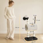 Katės draskyklė su tuneliu ir žaislu, 98 cm aukščio – Paveikslėlis 3