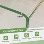 Kavos staliukas elegantiškas U formos grūdinto stiklo (Skaidri) – Paveikslėlis 3