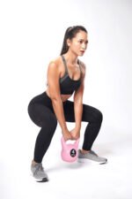 Kettlebell 4 kg rožinis treniruotėms – Paveikslėlis 7