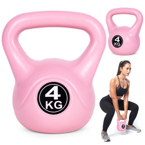 Kettlebell 4 kg rožinis treniruotėms