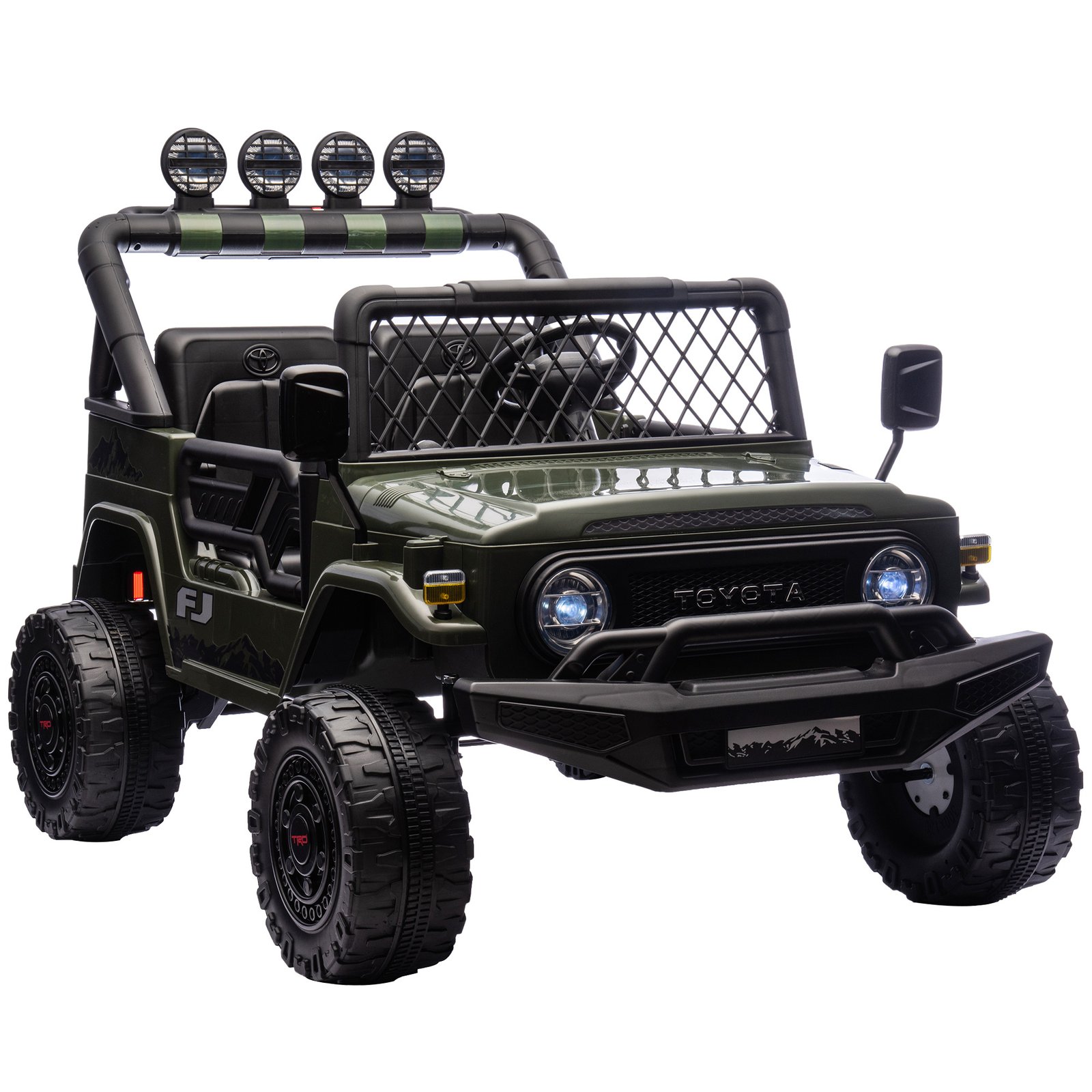 Kinder Elektroauto TOYOTA FJ 24V Elektroauto für Kinder mit Fernbedienung 200W Motor Lithium-Akku 2-Sitzer für 3-8