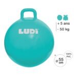LUDI šokinėjimo kamuolys, mėlynas 55 cm – Paveikslėlis 3