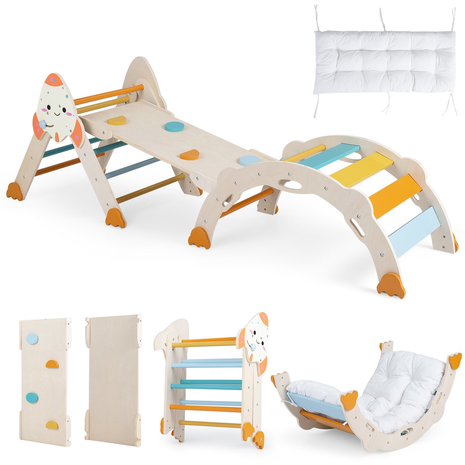 Laipiojimo rinkinys Montessori medinis sulankstomas 8 viename vaikams (Daugiaspalvis) Laipiojimo rinkinys Montessori medinis sulankstomas 8 viename vaikams (Daugiaspalvis)