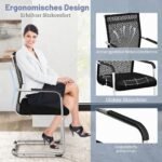 Lankstoma kėdė su porankiais ergonomiška 4 vnt. (Juoda) – Paveikslėlis 4