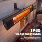 Lauko infraraudonųjų spindulių pakabinamas šildytuvas, 2000 W, anglies pluošto, išmanus – Paveikslėlis 7