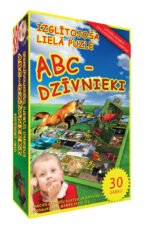Lavinanti dėlionė ABĖCĖLĖ gyvūnai LATVIŲ KALBA