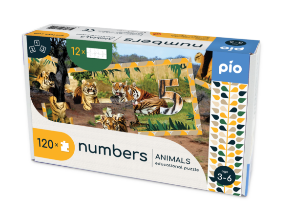 Lavinanti dėlionė NUMBERS - ANIMALS